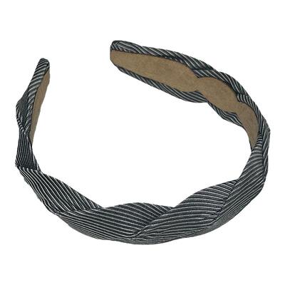 Manggis条纹编织波浪发箍