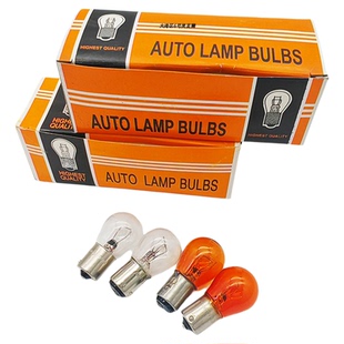 12V-24V转向灯泡刹车灯转弯灯汽车货车歪脚灯泡偏脚21W红色尾灯