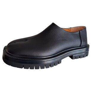 两点浪漫2025新款个性分趾鞋男女舒适百搭柔软猪蹄鞋休闲德比皮鞋