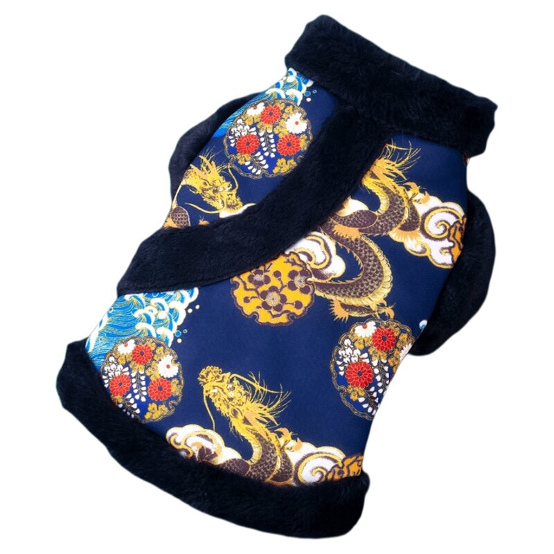 狗狗衣服新年装加绒保暖中国风