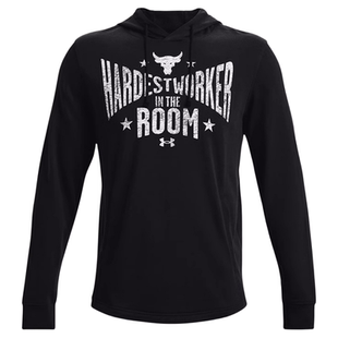 安德玛 UA男子夏季Project Rock强森牛头连帽训练运动卫衣1370458