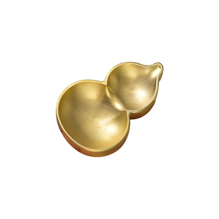 黄铜墨碟文房四宝书法字笔舔创意文玩笔搁多功能墨水砚台国画墨池