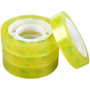 透明胶带小号胶布12mm学生错题手撕胶纸细窄封口小卷办公胶带