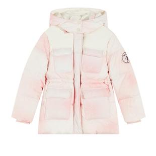 美特斯邦威童装外套女童冬季新款宽松舒适拼色设计感工装羽绒服