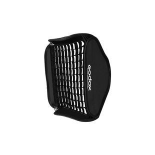 godox神牛S型折叠柔光箱40*40 50 60*60 80*80cm机顶闪光灯便携快装柔光罩方形格栅摄影保荣口卡盘通用