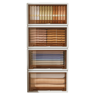 收纳箱抽屉式家用衣服整理箱放衣柜里的透明收纳盒衣柜收纳储物箱