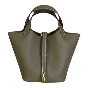 2025新款夏天真皮菜篮子包小号头层牛皮大容量水桶手提托特包包女