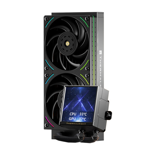 利民Thermalright PV240无双视界黑色UB24联排风扇CPU水冷散热器