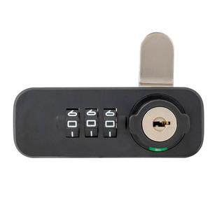 抽屉密码锁三连锁对开门锁办公文件柜储物柜资料柜小密码锁机械锁