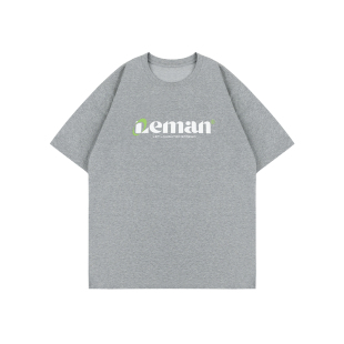 lemanism美式字母印花短袖T恤男款2026春季新款情侣款凉感半袖女