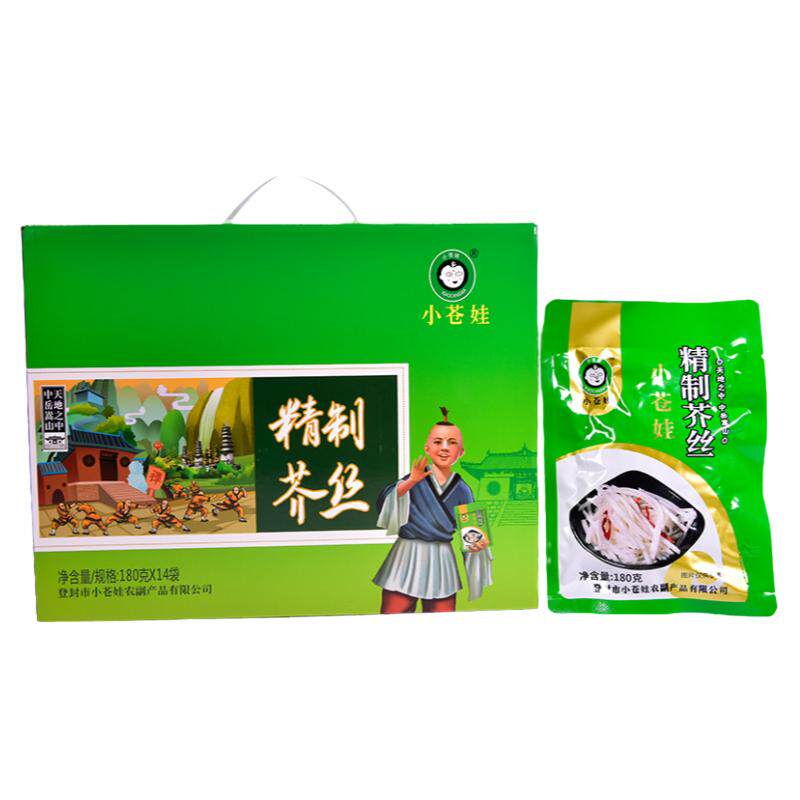 河南特产登封小苍娃芥丝芥菜丝180g14袋礼盒装咸菜疙瘩下饭菜