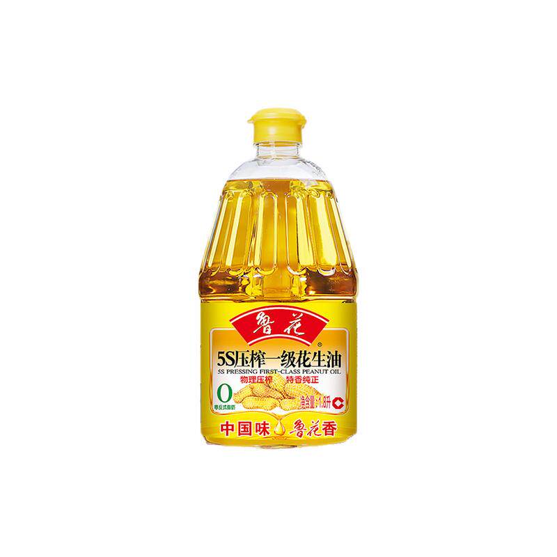 鲁花小桶装5S压榨一级花生油1.8L