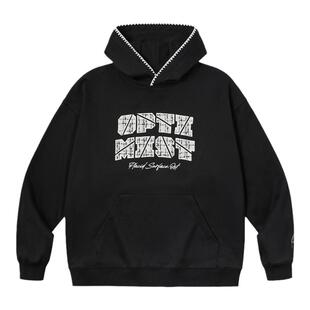 PSO Brand男装女装毛圈底贴布刺绣连帽卫衣外套情侣款宽松上衣冬