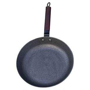 加厚铸铁平底锅老式生铁龟纹煎锅烙饼锅无涂层不粘锅燃气电磁炉