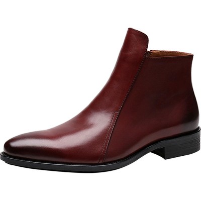 冬季尖头加绒马丁靴休闲高帮皮鞋