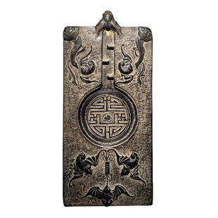 仿古石雕青石民俗怀旧五福临门兽头流水茶盘案头家用中式装饰摆件