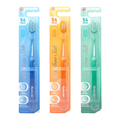 竹盐牙刷54孔多支家庭装