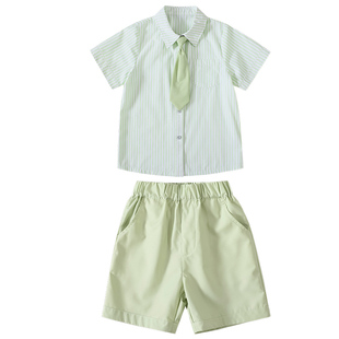 幼儿园园服夏装短袖英伦学院风毕业照合唱服装儿童班服小学生校服