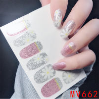 Waterproof nail stickers, female Korean fresh and clean stickers, Internet celebrity full stickers, finished nail stickers with low douyin thumbnail 8
