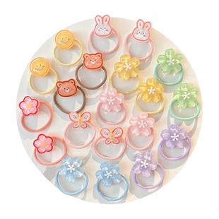 儿童可爱拇指发圈女童宝宝不伤发皮筋扎头发头绳小女孩高弹力发绳