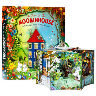 姆明的四季旋转木马立体书 英文原版绘本 A Year in the Moominhouse 菲利帕维德隆插画 四季主题亲子共读 精装丝带束口收藏款