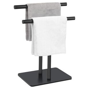 双杆毛巾架不锈钢立式饰品架子台面抹布架放桌面窗台卫生间免打孔