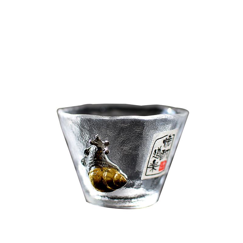 出口日本津轻石冢硝子冰晶不耐热玻璃小号茶杯60ml酒杯礼品ins风