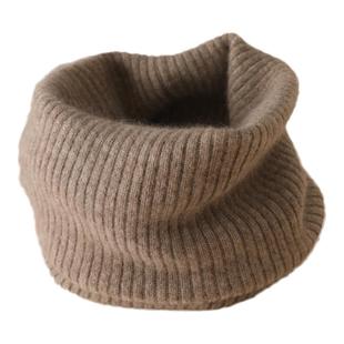 纯山羊绒脖套男女围脖护颈椎保暖百搭套头针织假领子简约软糯高端