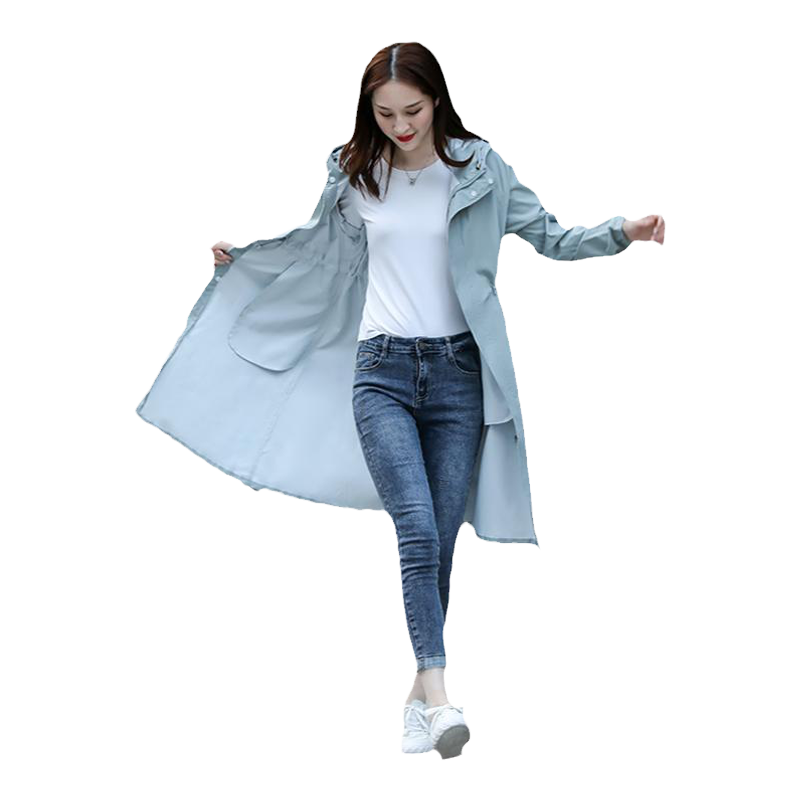 雨衣长款时尚成人风衣外套男女防晒衣全身防水电动车骑行徒步雨披