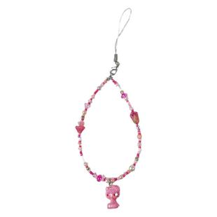 正版中古Hellokitty地域限定手机链KT猫手机挂绳ccd相机捷克珠链