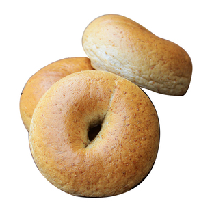 全麦贝果面包无添加油卡脂低无加添杂粮健身代餐饱腹 4个装