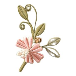 古风小雏菊胸针西装女粉色胸花缠花森系花朵别针卡扣汉服装饰配件