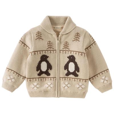 戴维贝拉男童毛衣外套2025冬季新款儿童加厚外衣宝宝A类针织开衫