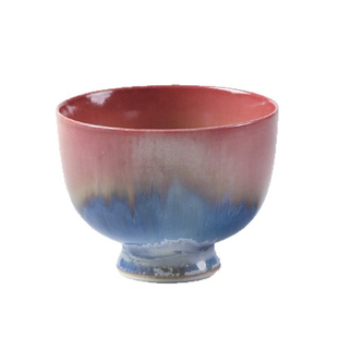 高温窑变景德镇手工小茶杯功夫茶具主人杯郎红祭蓝单杯闻香品茗杯