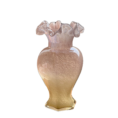 粉色法式中古芬顿花边玻璃花瓶