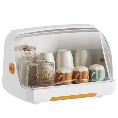 防尘玻璃茶杯托盘水果沥水收纳篮桌面杯子收纳置物架水杯收纳盒