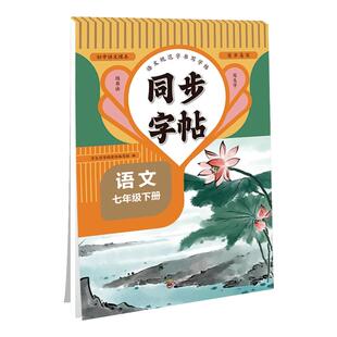 七年级上册下册语文同步字帖正楷人教版 初一7上正版钢笔硬笔书法生字练习中学生每日一练初中生课课练专用描红本练字帖zj
