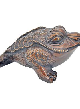 纯铜三足金蟾摆件装饰招财进宝