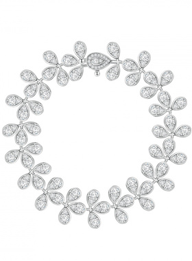 Witther小众设计水滴满钻手链轻奢高级感925银气质高碳钻百搭手饰