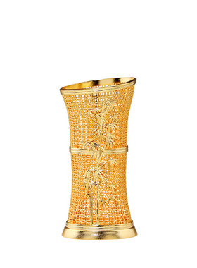 大明铜匠节节高升花丝笔筒摆件客厅办公室装饰品送老师教师节礼品