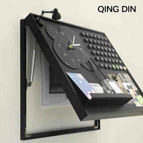 电表箱装饰画2025新款配电箱装饰画带钟表磁吸电箱遮挡盖板免打孔