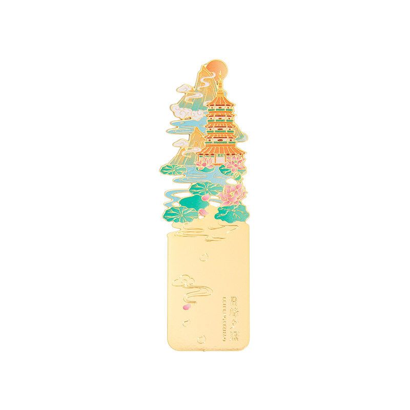 杭州西湖灵隐寺高颜值金属书签