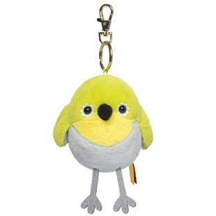 中国国家地理博物文创原创啾儿暗绿绣眼鸟发声毛绒玩偶挂件公仔