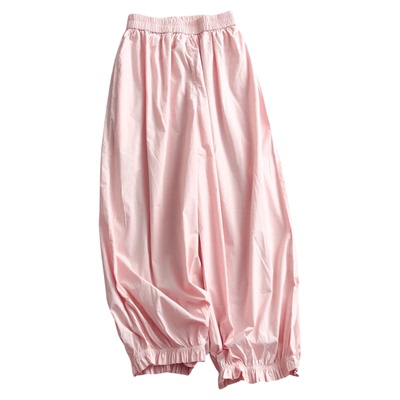 文艺复古灯笼裤气球裤女裤九分裤