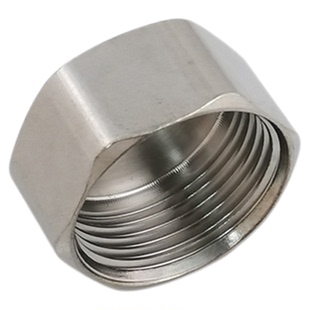 304不锈钢4分螺帽盖6分堵头水龙头配件四分水管角阀封帽软管闷头