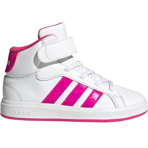 【自营】阿迪达斯ORIGINALS三叶草网球风女童中帮运动板鞋JR0806