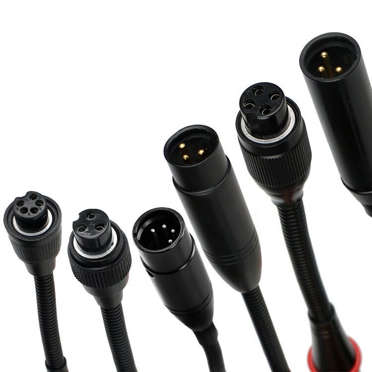 鹅颈式会议咪杆卡农插麦克风插座直厂家鹅杆航空杆话筒颈话筒会议