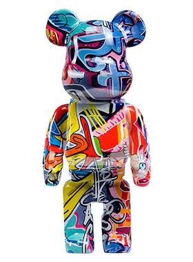 暴力熊摆件酒柜客厅电视柜轻奢网红公仔积木熊奢华摆设家居装饰品