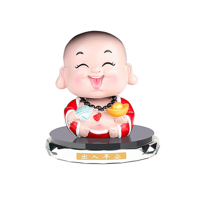 高档摇头小和尚汽车摆件