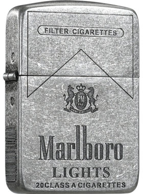 zippo打火机1941复刻万宝路古银精雕煤油防风男礼物正版外壳正品
